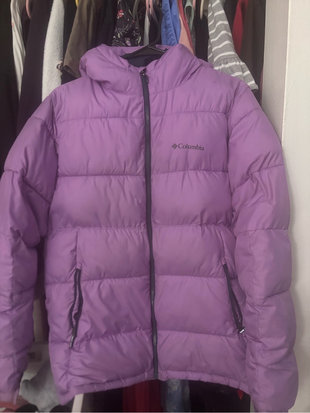 Columbia Kids Lavender Hooded Puffer Jacket